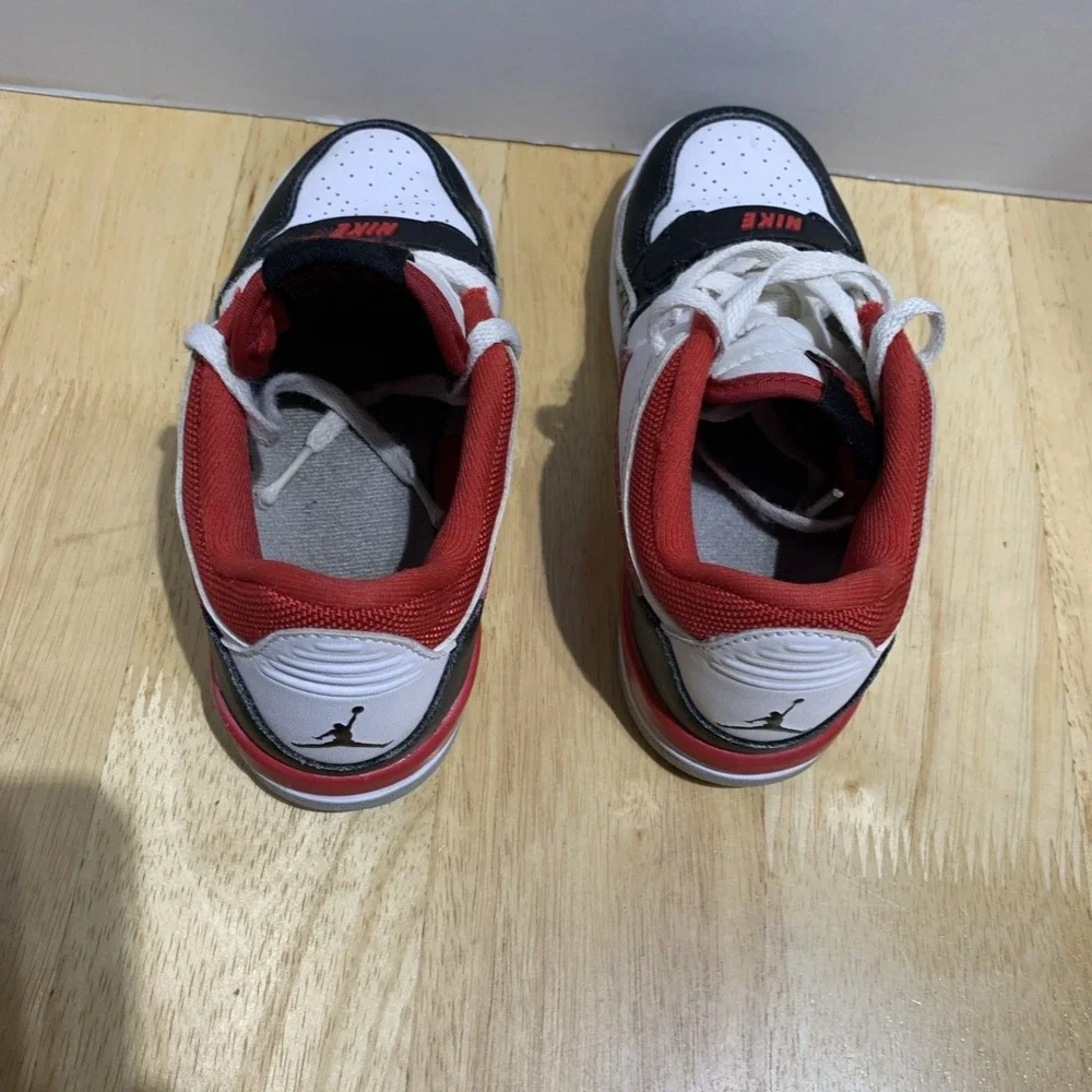 Nike Kids Sneakers White Black Red Low-Top 12c - Picture 5 of 9
